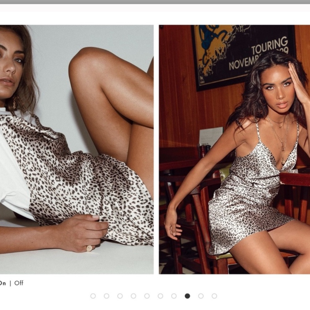 Princess Polly leopard satin dress